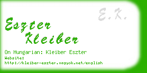 eszter kleiber business card